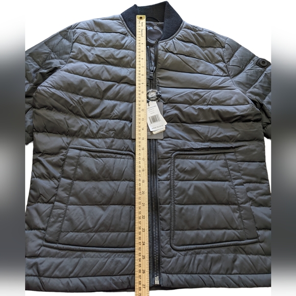 NWT Orobos Mens Down Bomber Jacket Coat Medium GRAY CHARCOAL MSRP $316 - Picture 2 of 13